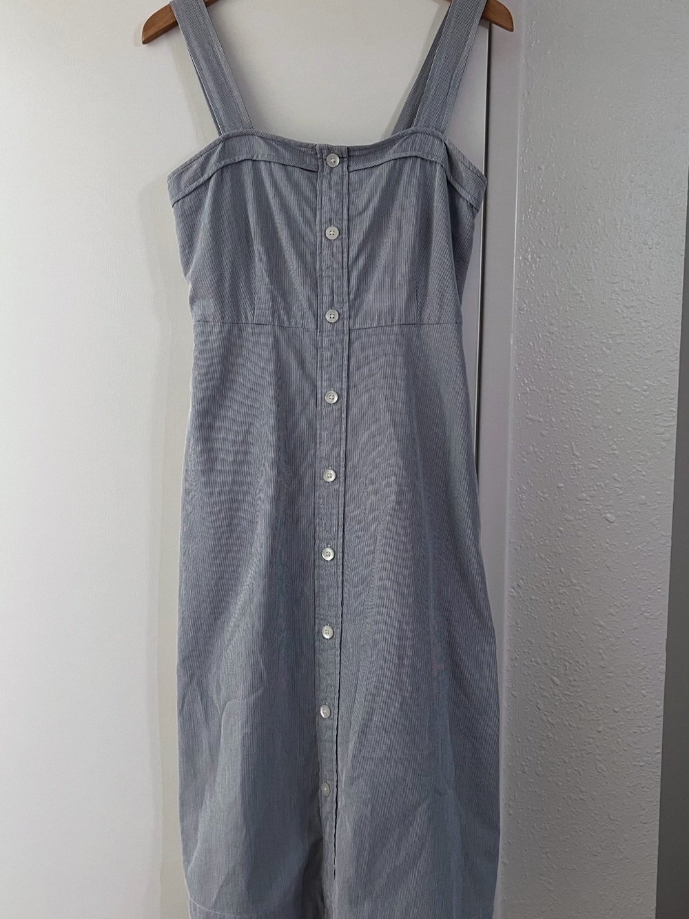 Everlane Button-Front Light Blue Sundress